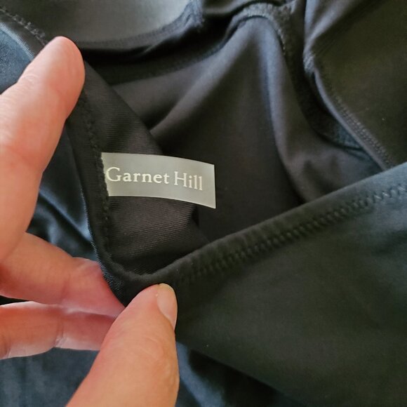 Garnet Hill Swim Halter PaddedTakini Black Size 10 - Picture 10 of 13